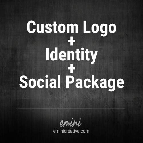 Full business branding package includes custom logo design, visual identity, and social media profile kit