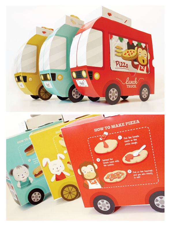 kids lunch truck packaging design